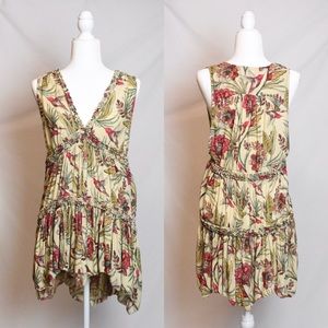 Free People Hummingbird V-Neck Dress/Tunic Size M
